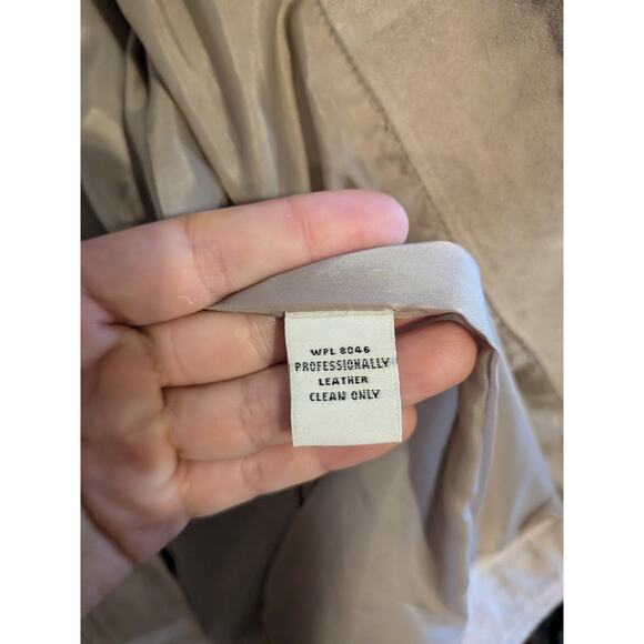 style and Co cream genuine leather jacket size L - Picture 5 of 7